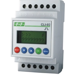 F&F Pulse counter 24-264V AC/DC 1P 8A 8 digits modular CLI-02