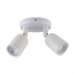 Białe reflektory LED - 2xGU10 - Ściana - Oprawa - IP20