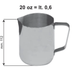 Bico de leite de aço inoxidável 0,6L