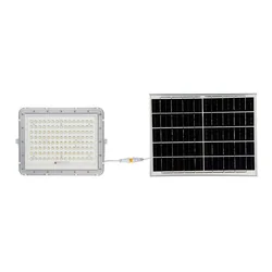 Bílé solární světlomety – 20W – IP65 – 1800 Lumeny – 6400K