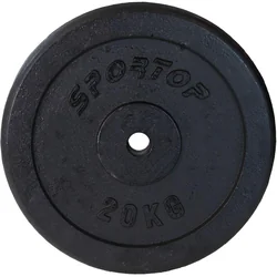 BLACK CAST IRON WEIGHT 20 KG ENERO FIT fi26,5