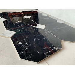 BLACK MARBLE osemhranná leštená dlažba MAGIC GLOSS