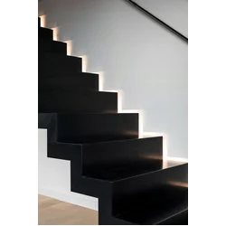 Black smooth matte stair tiles 120x30 SATIN, anti-slip NEW