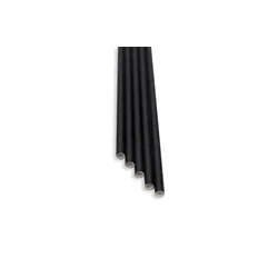 Black straws 8x140mm (pack 100 pcs)