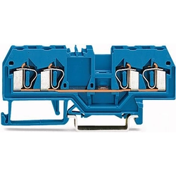 Bloc terminal Wago Rail 4-przewodowa 2,5mm2 albastru EURO (280-834)