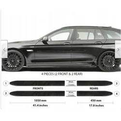 BMW 5 2010-2016 - Listelli per portiere laterali NERI