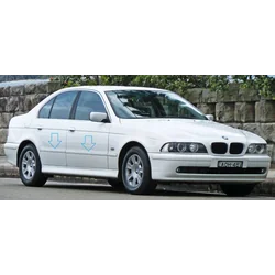 BMW E39 525 530 540 1995-04 - Benzi laterale cromate pentru uși, protecție cromată