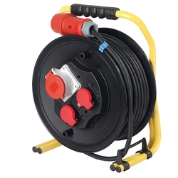 Bobina de cable 20m 5x2.5 trifásico CEE con seguridad, profesional IP44