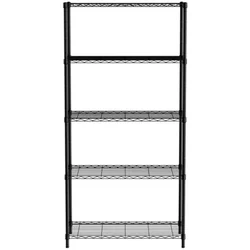 Bolted storage rack 5 black shelves 91x45x183 cm - Hendi 812990