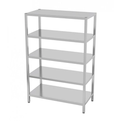 Bolted warehouse rack, 5 full shelves 1000 x 700 x 1800 mm POLGAST 335107SK 335107SK