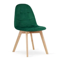BORA stol - mörkgrön sammet x 1
