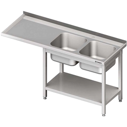 Bord med vask 2-kom.(P) og plads til køleskab eller opvaskemaskine 1700x700x900 mm