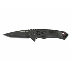 Bordo liscio Milwaukee 64 Hmm D2 acciaio, coltello chiudibile nero