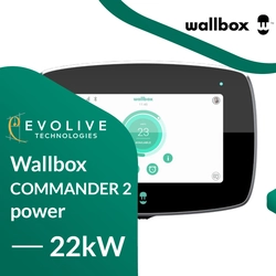 Borne de recharge WALLBOX COMMANDER 2 avec écran LCD 22kW 3F, Câble 5m
