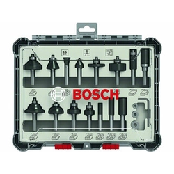Bosch 15 dalis 8 mm frezavimo peilių komplektas