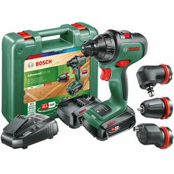 Bosch AdvancedDrill 18 акумулаторен винтоверт с патронник 18 V | 24 Nm/36 Nm | Карбон без четки | 2 x 2,5 Ah батерия + зарядно | В куфар