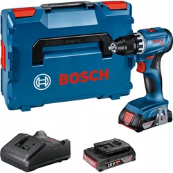 Bosch Акумуляторна шуруповерт Bosch GSR 18V-45 Professional, 18V (синій/чорний, 2x Li-Ion акумулятор 2.0Ah, в L-BOXX)