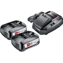 Bosch Battery Set Batería de arranque y set de carga 14,4 V/18 V | 2,5 Ah