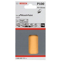 BOSCH brusni papir C470, ambalaža 10 kom.70 x 125 mm,100