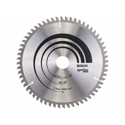 Bosch circular saw blade 216 x 30 mm | number of teeth: 60 db | cutting width: 2,8 mm