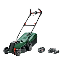 Bosch CityMower 18V-32-300 akumulatora zāles pļāvējs 18 V | 320 mm | 300 m² | Oglekļa suka | 1 x 4 Ah akumulators + lādētājs