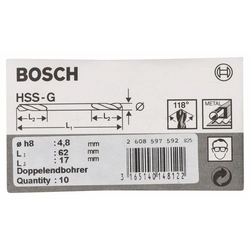 BOSCH Double-sided drills 4,8 x 17 x 62 mm