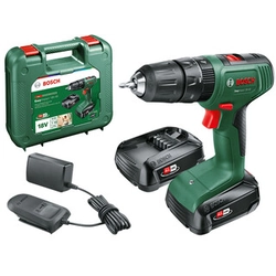 Bosch EasyImpact 18V-40 akumulátorová příklepová vrtačka 18 V | 36 Nm | 1,5 - 13 mm | Uhlíkový kartáč | 2 x 2 Ah baterie + nabíječka | V kufru