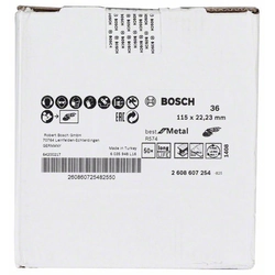 BOSCH Fiber sanding disc R574, Best for Metal D -115 mm-K-36