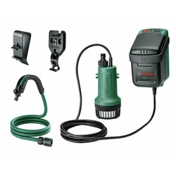 Bosch GardenPump 18V-2000 sladdlös cylinderpump 18 V | 30 - 0 l/min | 0 - 17,5 m | Kolborste | Utan batteri och laddare | I en kartong