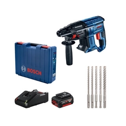 Bosch GBH 180 LI akkuvasaraporakone 18 V | 2 J | Betonissa 20 mm | 2,9 kg | Hiiliharjaton | 1 x 4 Ah akku + laturi | Matkalaukussa