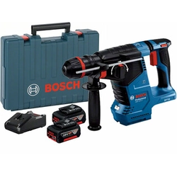 Bosch GBH 187-LI akumulatora urbjmašīna 18 V | 2,4 J | Betonā 24 mm | 2,9 kg | Oglekļa brushless | 2 x 5 Ah akumulators + lādētājs | Čemodānā