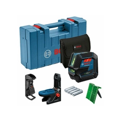 Bosch GCL 2-50 G Laser de linha verde Feixe efetivo com interceptor de sinal: 0 - 50 m | 4 x item | Em uma mala