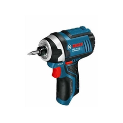 Bosch GDR 12V-105 juhtmeta löökdraiver koos otsakuhoidikuga 12 V | 105 Nm | 1/4 tolli | Süsihari | Ilma aku ja laadijata | Pappkarbis