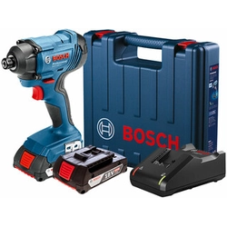 Bosch GDR 180-LI akumulatorska udarna odvrtača s držačem bitova 18 V | 160 Nm | 1/4 bitova | Ugljična četka | 2 x 2 Ah baterija + punjač | U koferu