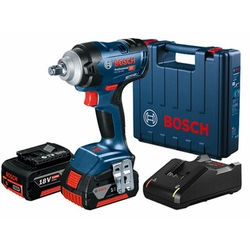 Bosch GDS 18V-400 Akku-Schlagschrauber 18 V | 400 Nm | 1/2 Zoll | Kohlebürste | 2 x 5 Ah Akku + Ladegerät | In einem Koffer