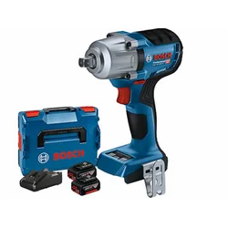 Bosch GDS 18V-450 PC belaidė smūginė tvarkyklė 18 V | 250 Nm/330 Nm/450 Nm | 1/2 colių | Anglies šepetėlis | 2 x 4 Ah baterija + įkroviklis | L-Boxx