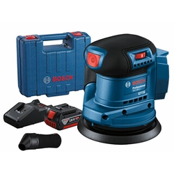 Bosch GEX 185-LI batteridrevet orbitalsliber 18 V | Kul uden børste | 1 x 4 Ah batteri + oplader | I en kuffert