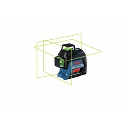 Bosch GLL 3-80 G Laser de linha verde Feixe efetivo com interceptor de sinal: 0 - 120 m | 4 elemento x | Em uma mala