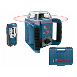 Bosch GRL 400 H rotacijski laser Domet: 0 - 10 m/0 - 200 m | 3 x baterija + baterijski adapter | V kovčku