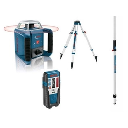 Bosch GRL 400 H rotacijski laser Domet: 0 - 10 m/0 - 400 m | Brez baterije in polnilca | V kovčku