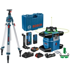 Bosch GRL 650 CHVG + BT 300 HD pyörivä laser Kantama: 0 - 35 m/0 - 325 m | 1 x 4 Ah akku + töltő/4 x akku + akkusovitin | Matkalaukussa