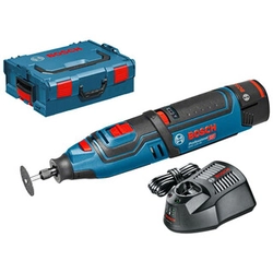 Bosch GRO 12V-35 akkus egyenes csiszoló 12 V | 0 - 3,2 mm | Szénkefés | 1 x 2 Ah akku + töltő | L-Boxx-ban