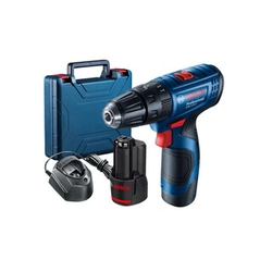 Bosch GSB 120-LI sladdlös slagborrmaskin 12 V | 14 Nm/30 Nm | 1,5 - 10 mm | Kolborste | 2 x 2 Ah batteri + laddare | I en resväska