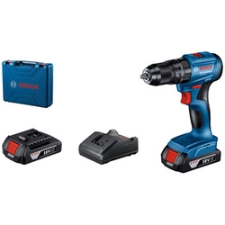 Bosch GSB 185-LI акумулаторна ударна бормашина 18 V | 21 Nm/50 Nm | 1,5 - 13 mm | Карбон без четки | 2 x 2 Ah батерия + зарядно | В куфар