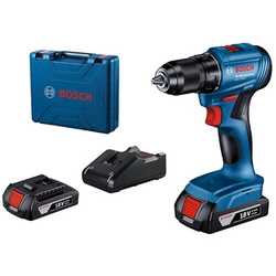 Bosch GSR 185-LI cordless drill driver with chuck 18 V | 21 Nm/50 Nm | Carbon Brushless | 2 x 2 Ah battery + charger | In a suitcase