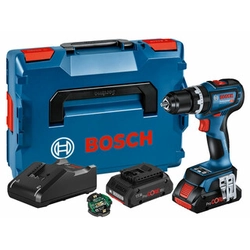 Bosch GSR 18V-90 C akumulatora urbjmašīna ar patronu 18 V | 34 Nm/64 Nm | Oglekļa brushless | 2 x 4 Ah akumulators + lādētājs | L-Boxx