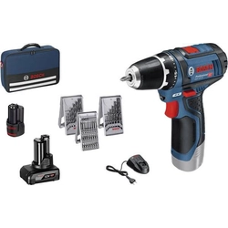 Bosch GSR gręžtuvas/suktuvas 12V-15 12 V 2 x baterija 2 / 4 Ah (0615990G6L)