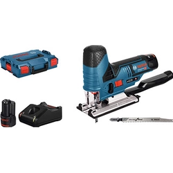 Bosch GST 12V-70 akku stiksav 12 V | 70 mm | Kulbørste | 2 x 3 Ah batteri + oplader | i L-Boxx