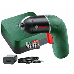 Bosch IXO VI cordless screwdriver 3,6 V | 3 Nm/4,5 Nm | 1/4 inches | Carbon brush | Mains charger | In a cardboard box