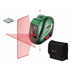 Bosch UniLevel 2 Láser de línea básico Alcance: 0 - 10 m | 3 x elemento | En una caja de cartón